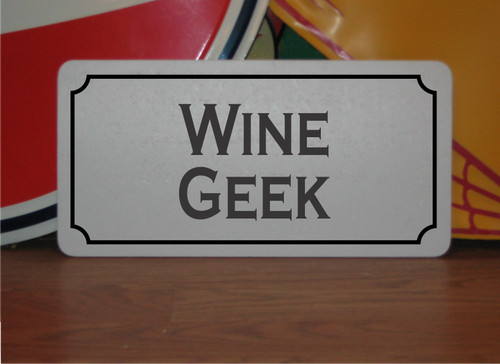 Insegna metallo wine geek - in,